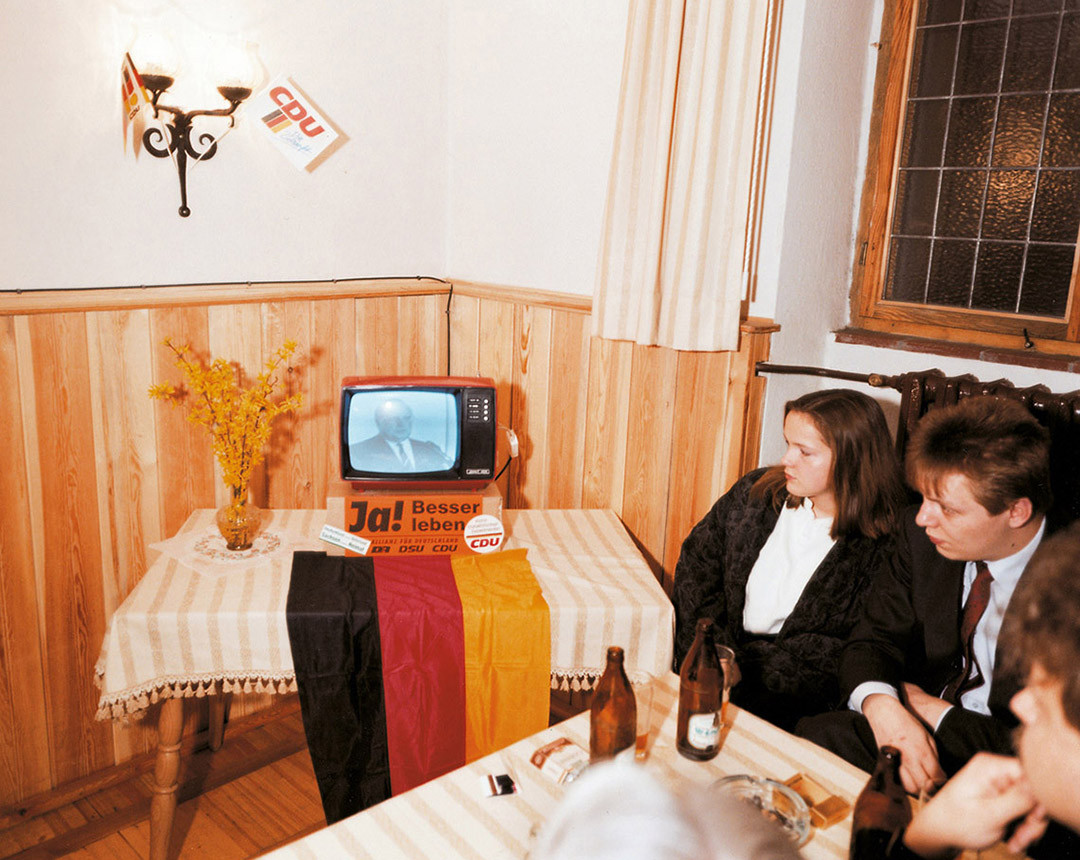 Wahlparty der CDU, Leipzig, 18. März 1990