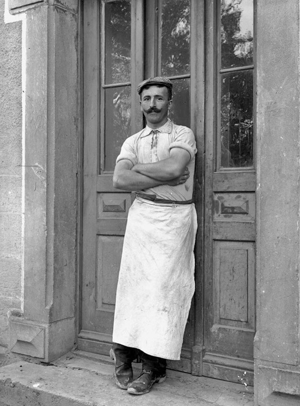 Bäcker, Fenkenmühle 1909, bei Wilhelmsdorf